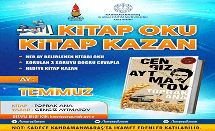 Onikişubat Belediyesi’nden “Kitap Oku, Kitap Kazan”