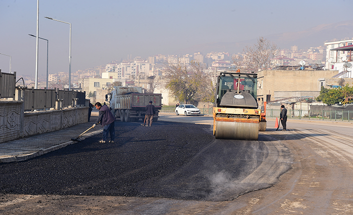 Dulkadiroğlu ilçesinde asfalt çalışması