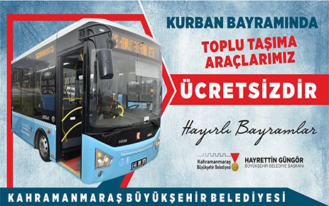  Bayram’da toplu taşıma ücretsiz