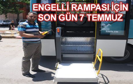 HALK OTOBÜSLERİNE ENGELLİ RAMPASI