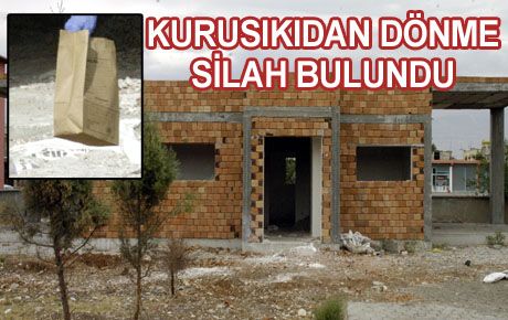 İNŞAATTA SİLAH BULUNDU