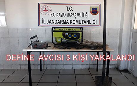 Kaçak kazı yapan 3 kişi yakalandı