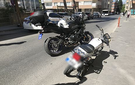 Kahramanmaraş’ta ehliyetsiz genç motosikleti yakmak istedi