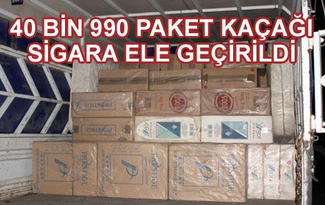 KAMYONET KASASINDA KAÇAK SİGARA