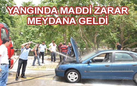 PARK HALİNDEKİ OTOMOBİL YANDI