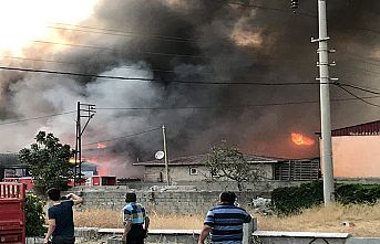 Yangın nedeniyle şehri duman sardı