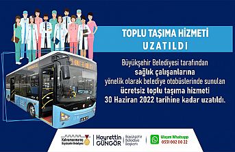 Kahraman sağlıkçılara belediye otobüsleri ücretsiz