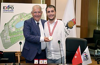 Dünya ve Avrupa Şampiyonu Beytullah Eroğlu Mahçiçek’i ziyaret etti