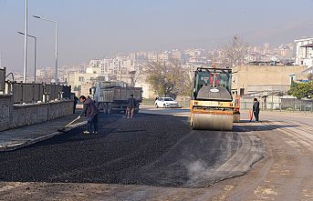 Dulkadiroğlu ilçesinde asfalt çalışması
