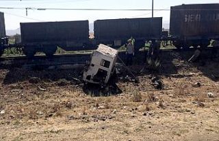 Yük treni kamyona çarptı: 1 ölü