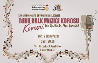 Büyükşehir’in Türk Halk Müziği korosu müzikseverlerle...